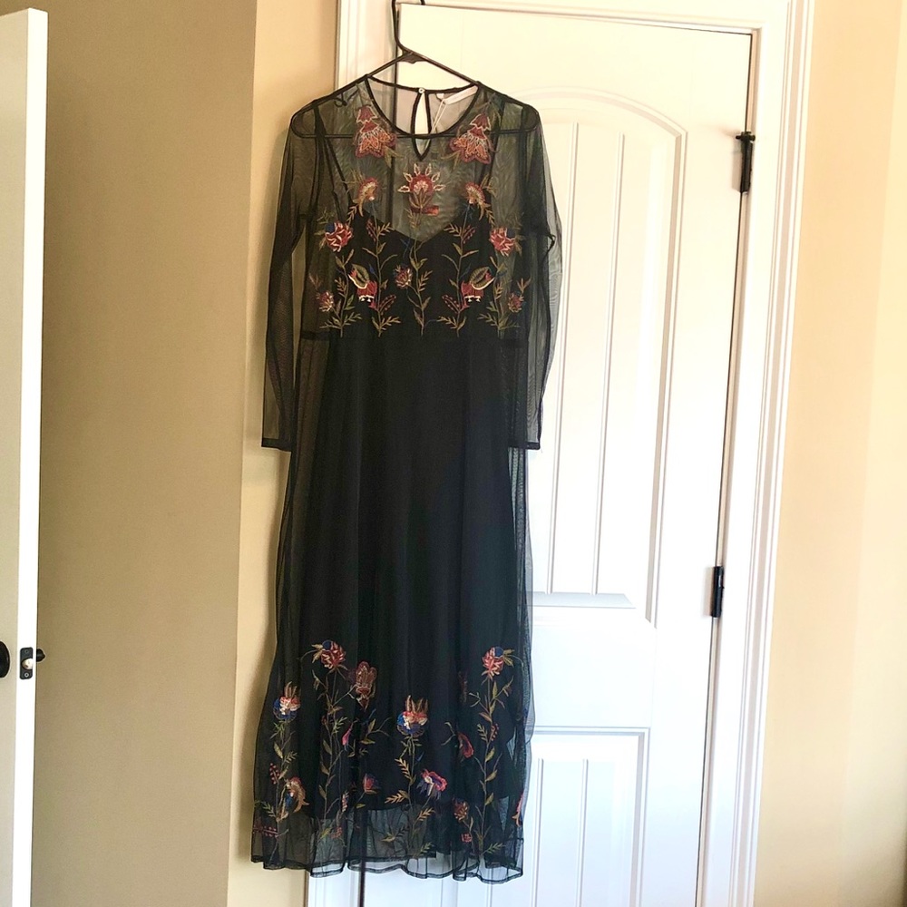 Zara trf collection Sheer Dress